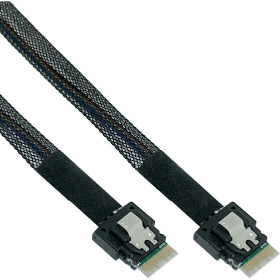 InLine Slim SAS cable - SFF-8654 to SFF-8654 - 24Gb/s - 0.5m