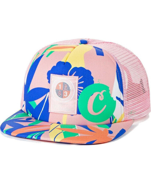 Men's Clothing Pink Corsica All-Over Print Trucker Snapback Hat