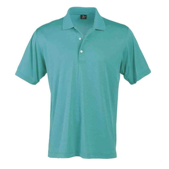 Футболка-поло мужская Page & Tuttle TwoTone Stripe Jersey Solid Short Sleeve Polo Shirtразмер М