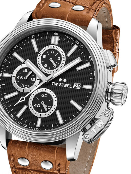 Наручные часы Diesel Men's DZ7258 Little Daddy Gunmetal Brown Leather Watch.