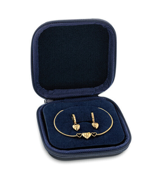Браслет Tommy Hilfiger Minimal Hearts из набора ювелирных изделий, покрытых золотом с сердцами 2770176