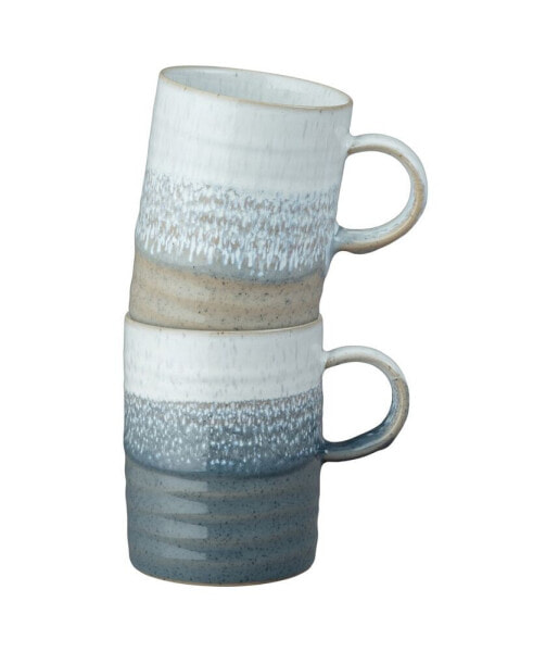 Kiln Collection Accents Set of 2 Ridged Mugs