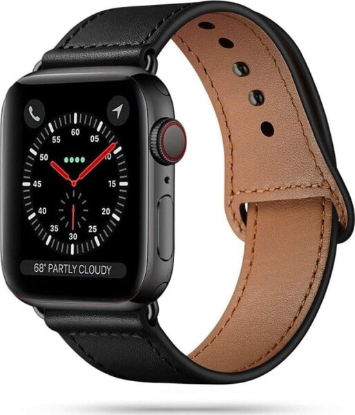 Tech-Protect TECH-PROTECT LEATHERFIT APPLE WATCH 1/2/3/4/5/6 (42/44MM) BLACK