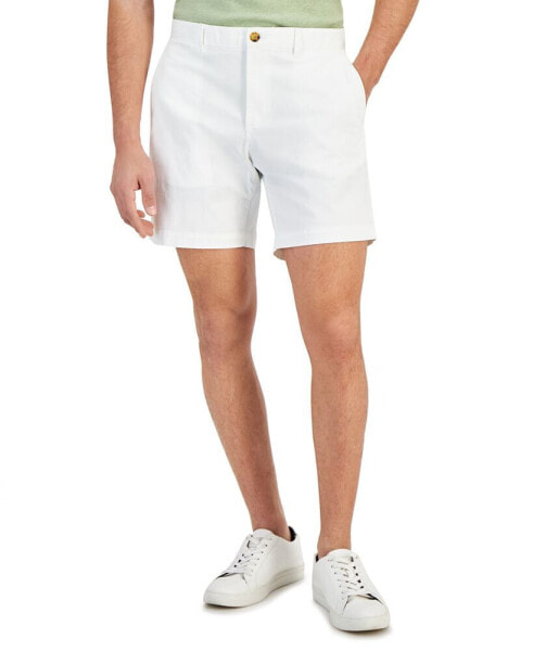 Men's Slim-Fit Stretch Herringbone Twill 7" Shorts