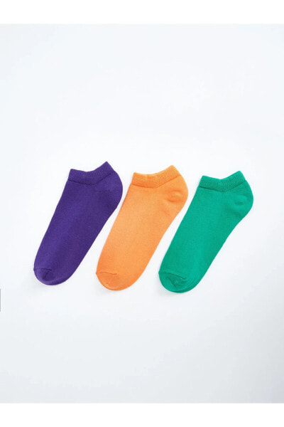 Kadın Düz Patik Çorap 3'lü Paket