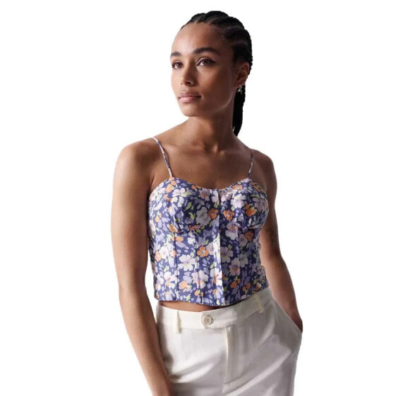 SALSA JEANS Floral-Print Bustier Top