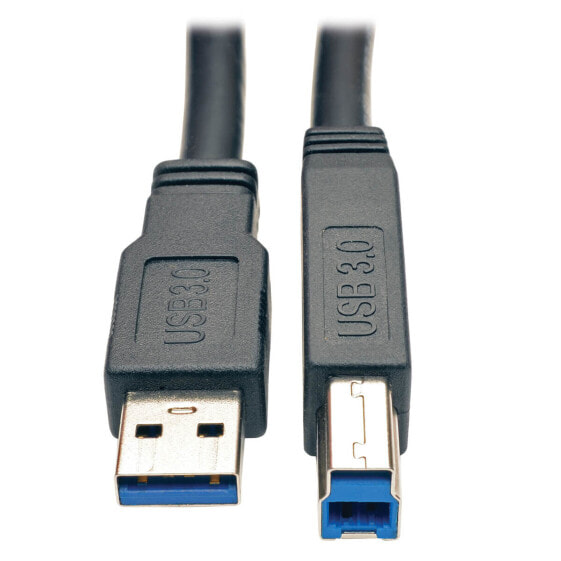 Tripp U328-025 USB 3.0 SuperSpeed Active Repeater Cable (A to B M/M) - 25 ft. (7.62 m) - 8 m - USB A - USB B - USB 3.2 Gen 1 (3.1 Gen 1) - Male/Male - Black
