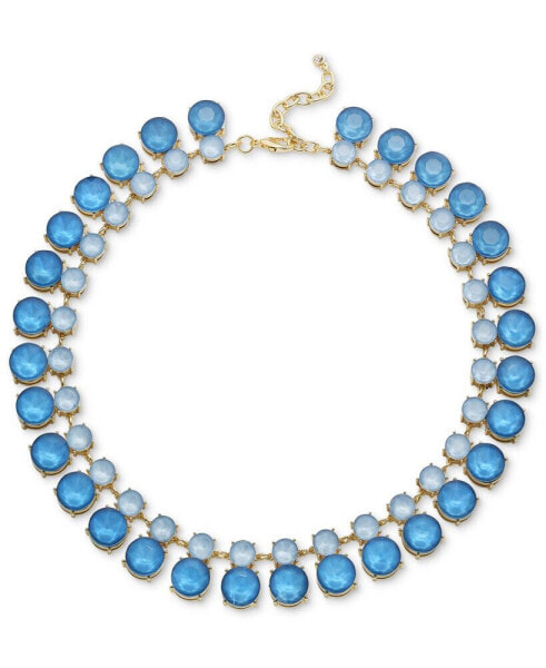 Gold-Tone Color Crystal & Stone All-Around Collar Necklace, 16" + 2" extender, Created for Macy's