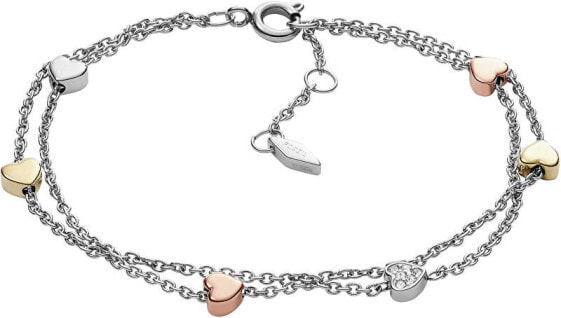 Romantic bracelet with hearts JF02854998