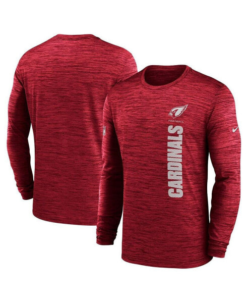 Men's Cardinal Arizona Cardinals 2024 Sideline Velocity Performance Long Sleeve T-Shirt