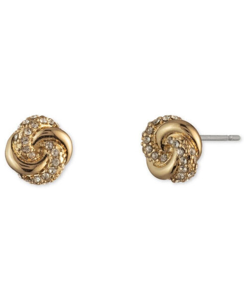 Серьги Ralph Lauren Gold-Tone Pavé Knot