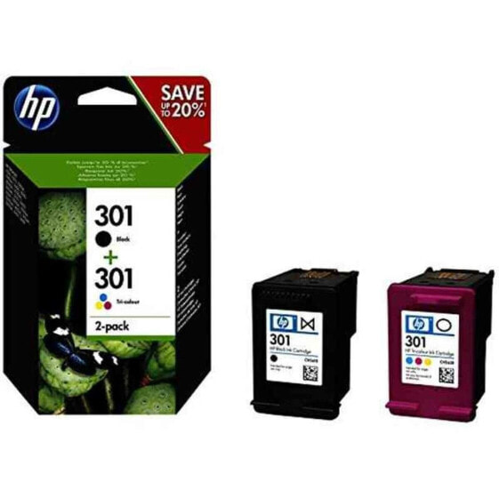 Картридж с Совместимый чернилами HP N9J72AE Чёрный Трехцветный (2 штук)