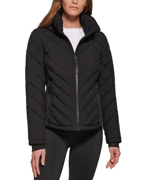 Womens Side-Panel Hooded Packable Puffer Coat, Created for Macys