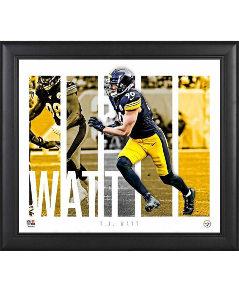 T.J. Watt Pittsburgh Steelers Framed 15" x 17" Player Panel Collage