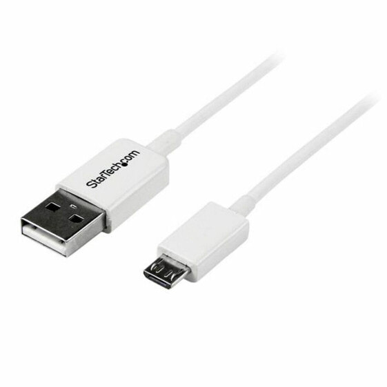 Универсальный кабель USB-MicroUSB Startech USBPAUB1MW Белый 1 m