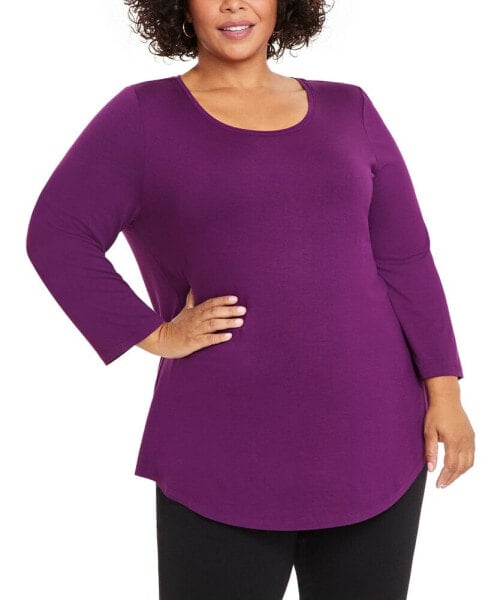 Plus Size Scoopneck Top, Created for Macy's