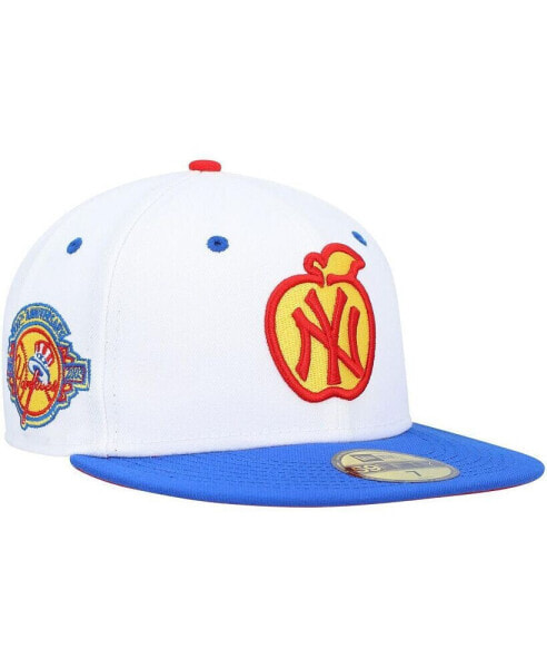 Men's White, Royal New York Yankees 100th Anniversary Cherry Lolli 59FIFTY Fitted Hat