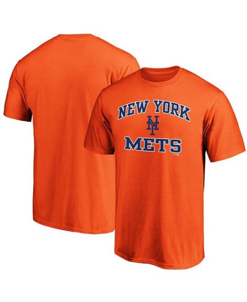 Men's Orange New York Mets Heart Soul T-shirt
