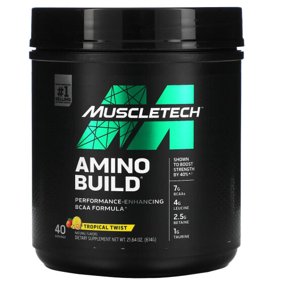 MuscleTech, Amino Build, со вкусом тропических фруктов, 614 г (21,64 унции)