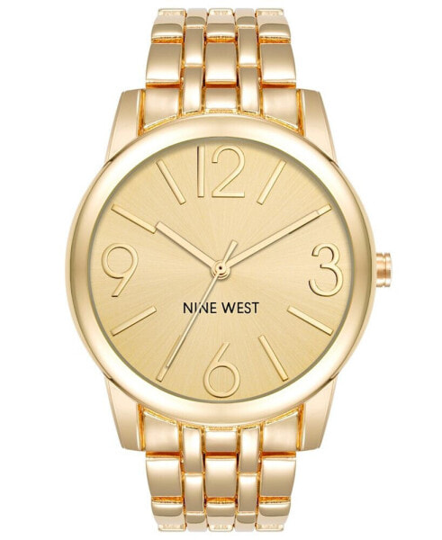 Women's Quartz Gold-Tone Alloy Link Bracelet Watch, 39mm