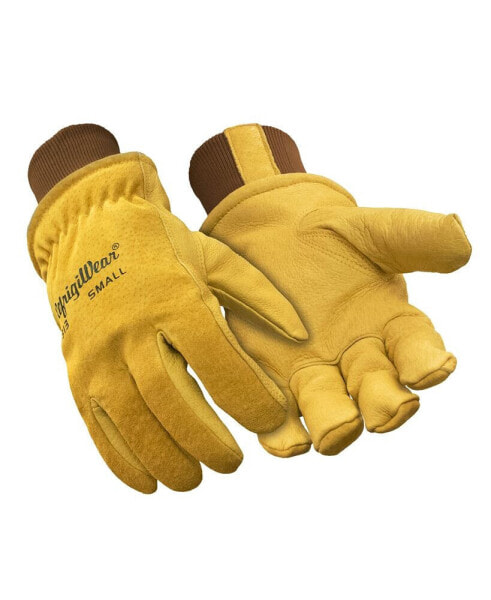 Men's Warm Fleece Lined Fiberfill Insulated Leather Gloves