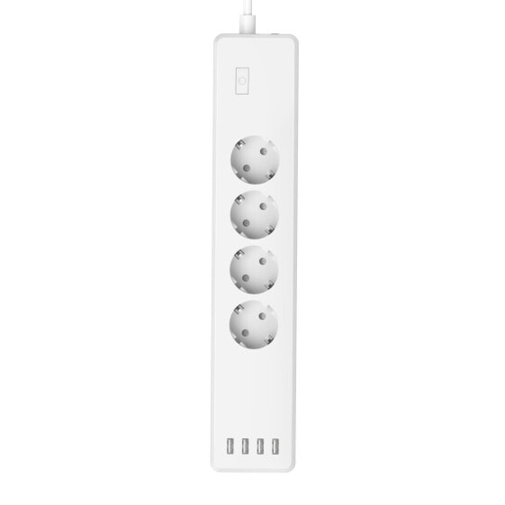 Hama 00176574 - 4 AC outlet(s) - Indoor - Plastic - White - Overload - 1 pc(s)