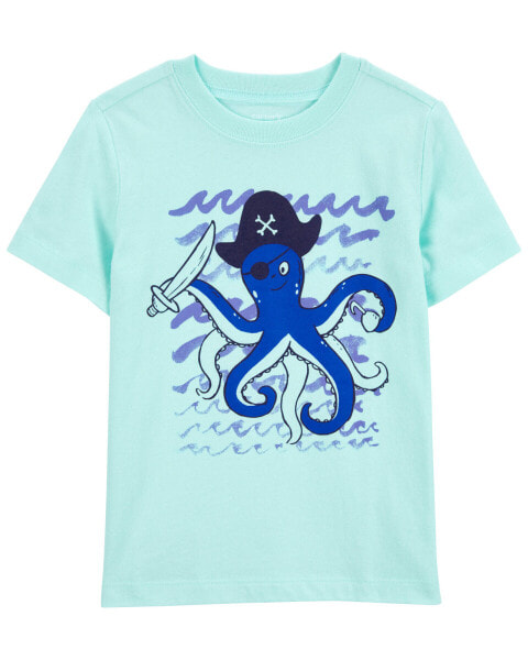 Toddler Octopus Pirate Graphic Tee 3T