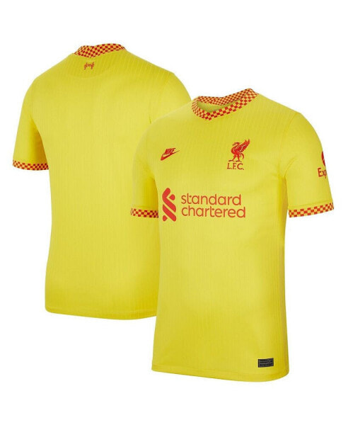 Men's Yellow Liverpool 2021/22 Third Breathe Stadium Jersey