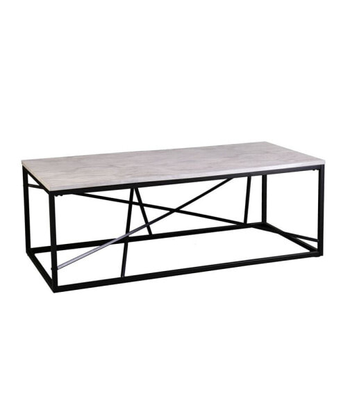 Adalyne Faux Marble Console Table