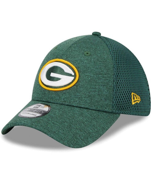 Men's Green Green Bay Packers Stripe 39THIRTY Flex Hat
