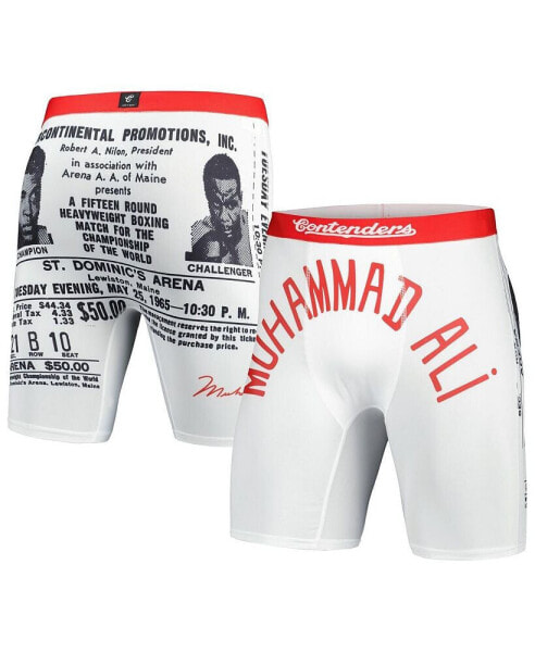 Men's White Muhammad Ali 1965 Robe Boxer Briefs