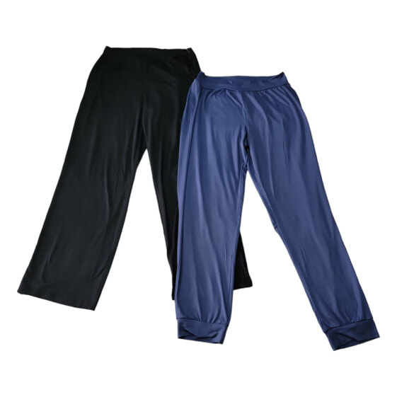 HUE Women's 2 Pack Soft Stretch Straight Leg Jogger Sleep Pant