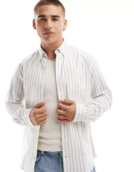 Jack & Jones shirt with beige stripe