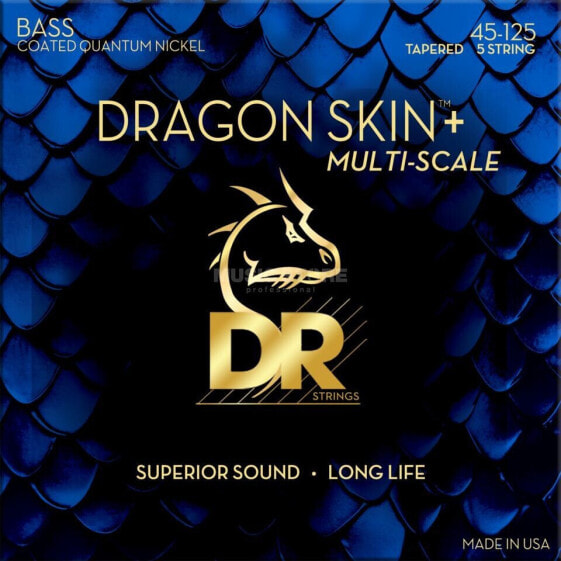 DR DBQM5-45 Dragon Skin+ Quantum Nickel Multiscale Bass Guitar Strings 45-125