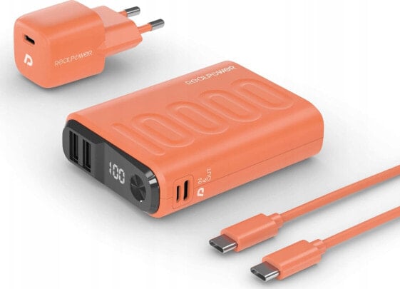 Powerbank Realpower RealPower Powerbank PB-10000 Set orange 10.000mAh