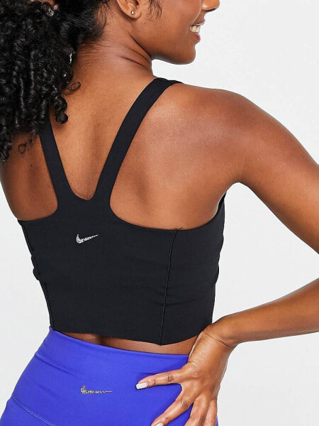 Nike Yoga Luxe Dri-FIT cropped tank in black