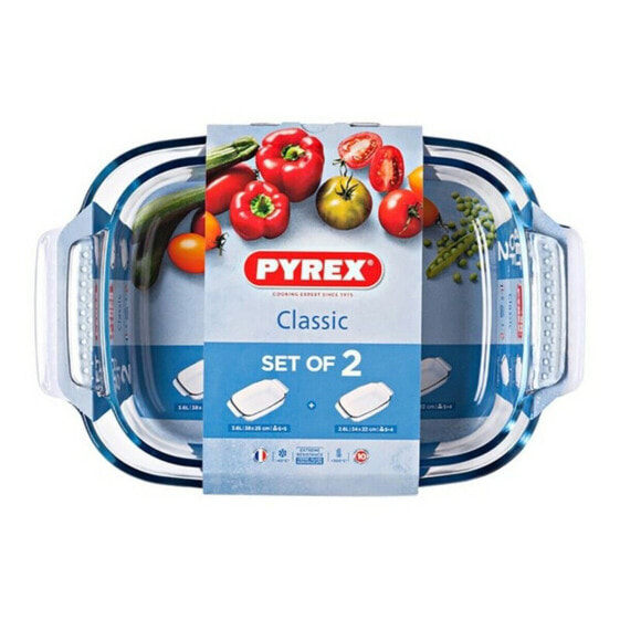 Набор посуды для духовки Pyrex Classic Прозрачный Cтекло (2 pcs)
