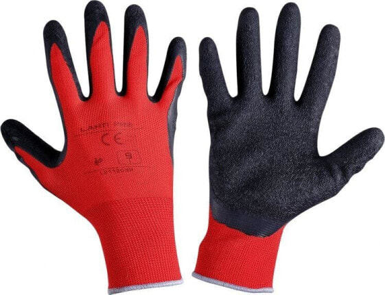 Защитные перчатки с покрытием латексом Lahti Pro 9" czarno-czerwone L211209P