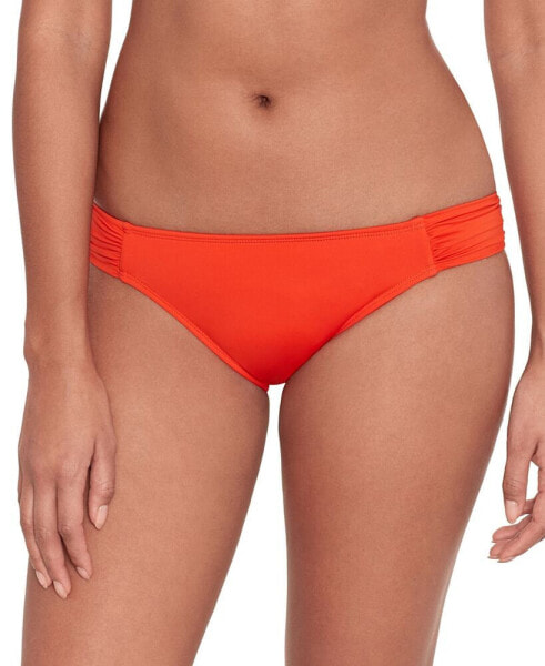 Shirred Side Tab Hipster Swim Bottoms