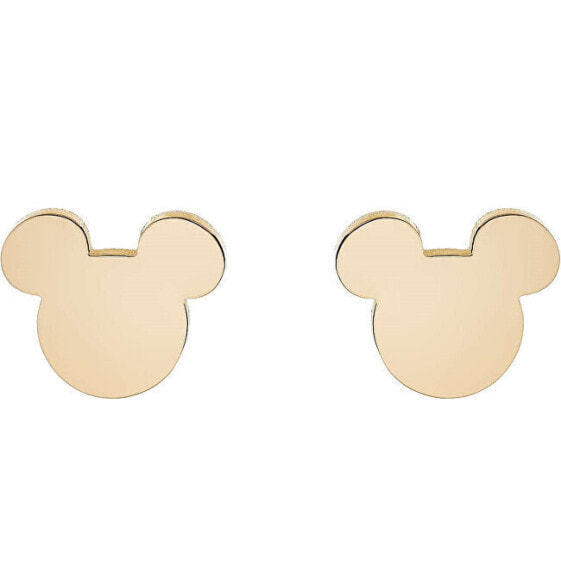 Minimalist gold-plated Mickey Mouse earrings E600179YL-B.CS