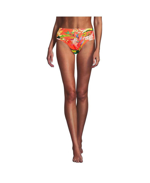 Women's Chlorine Resistant Classic Mid Waist Bikini Bottoms