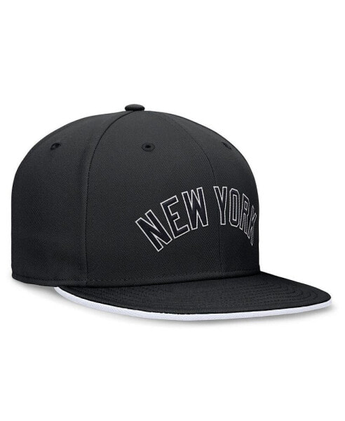 Men's Black New York Yankees Primetime True Performance Fitted Hat