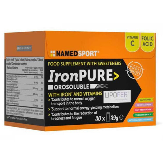 Специальное питание для спортсменов NAMED SPORT Ironpure Orosuble 1.3г 30 штук Sachets Box