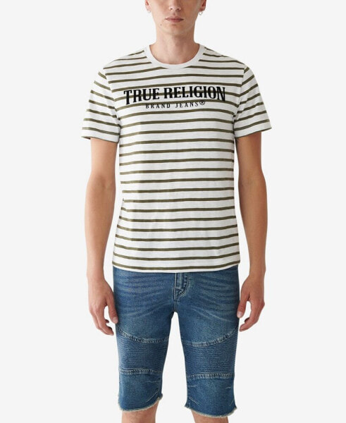 Men's Short Sleeve Arch Logo Stripe T-shirt