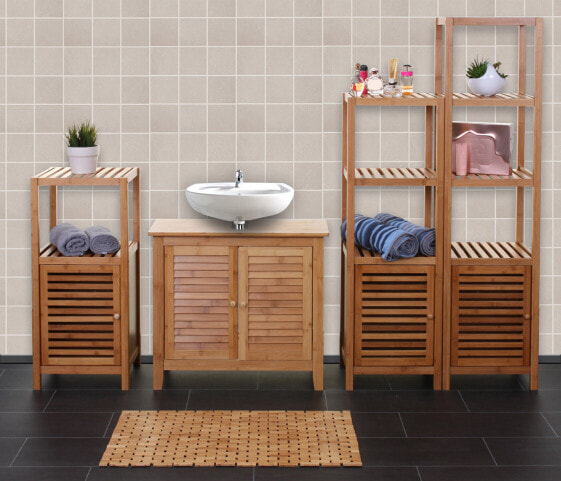 Мебель для ванной комнаты HWC Badezimmerset B18 из бамбука