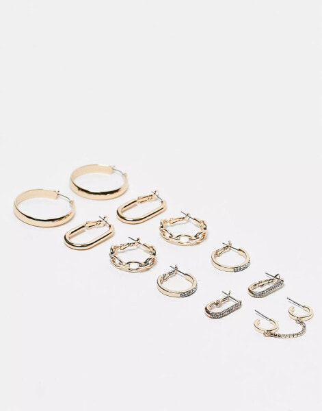 ALDO multipack of gold hoops