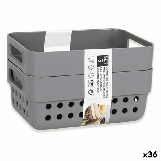 Multi-purpose basket Confortime 144902 12 x 7,5 x 7 cm (2 Pieces) (36 Units) (12 x 7,5 x 5 cm)