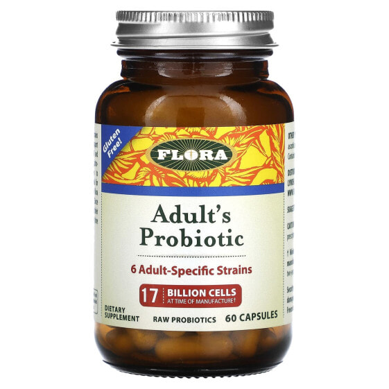 Пробиотик для взрослых Flora, 17 миллиардов клеток, 60 капсул