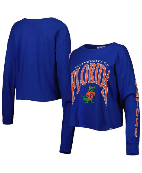 Women's Royal Florida Gators Parkway II Cropped Long Sleeve T-shirt