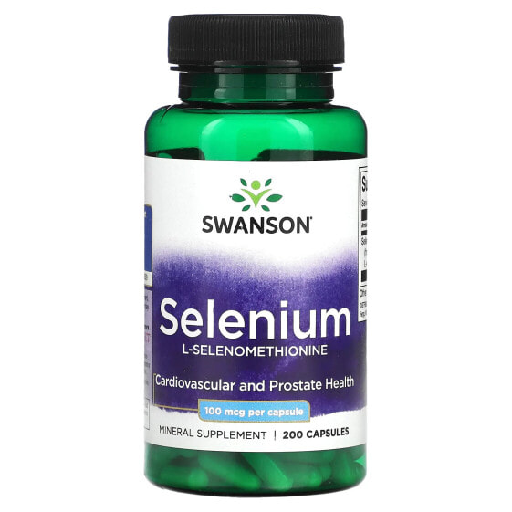 Витамин L-Selenomethionine Swanson, 100 мкг, 200 капсул